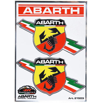 Abarth Flash Emblem Sticker 2pcs