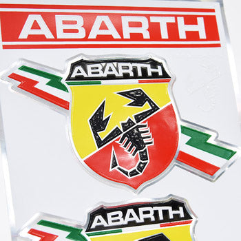 Abarth Flash Emblem Sticker 2pcs