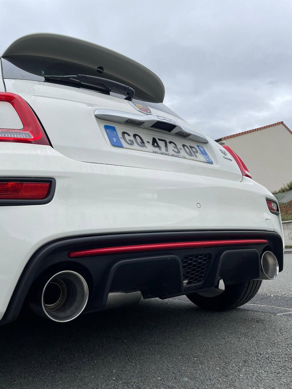 Abarth 500/595/695 - Open eindpijp met 114mm/121mm eindstukken
