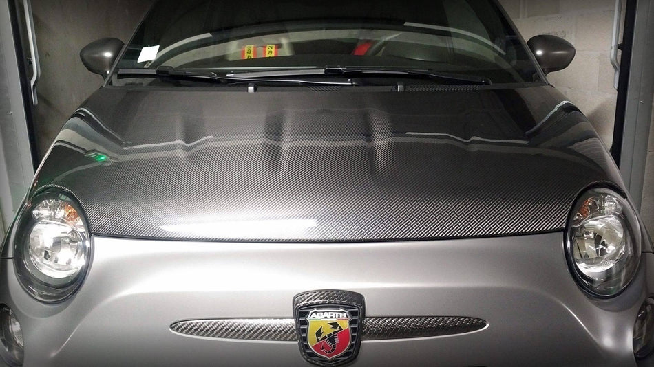 Abarth 500/595/695 - Full carbon Biposto look motorkap
