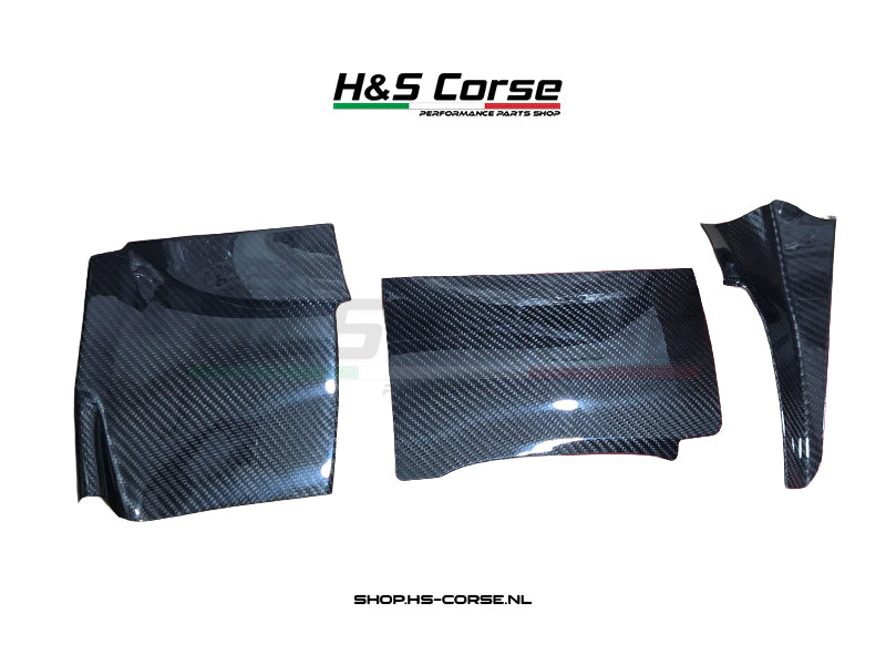Abarth 500/595/695 - 3-delig carbon kit onder stuurkolom