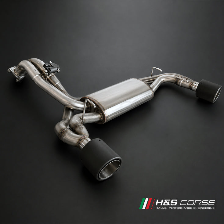 Abarth 500/595/695 - Einddemper met klep "Akra-Style" Carbon eindtips