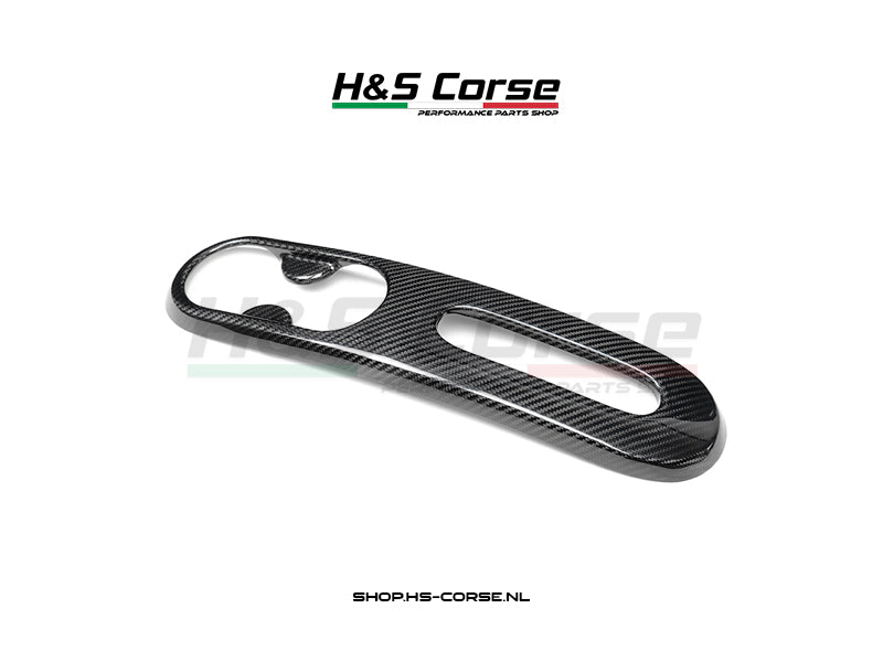 Abarth 500/595/695 - Console handrem en bekerhouder Carbon