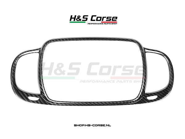 Abarth 500/595/695 - Cover per navigatore in carbonio incl. griglie (2016+)