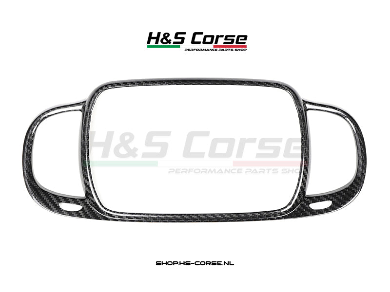 Abarth 500/595/695 - Carbon Navigatie cover incl. roosters (2016+)