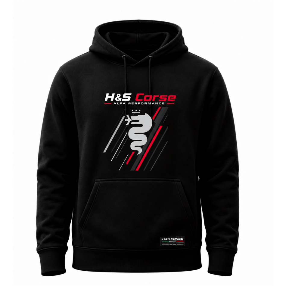 PRE ORDER | H&S CORSE - Alfa Performance Hoodie Zwart - Heren