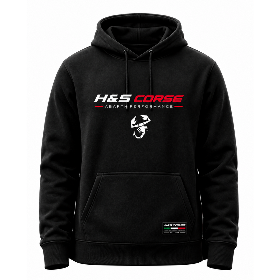 PRE ORDER |  H&S CORSE - Abarth Performance Hoodie Zwart - Heren