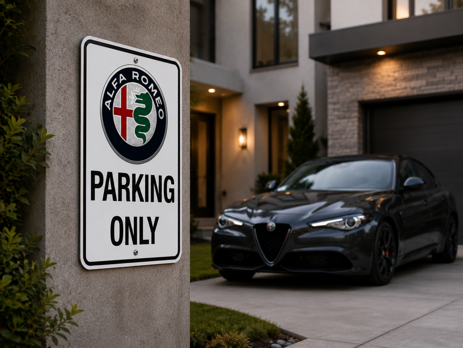 "Alfa Parking Only" bord
