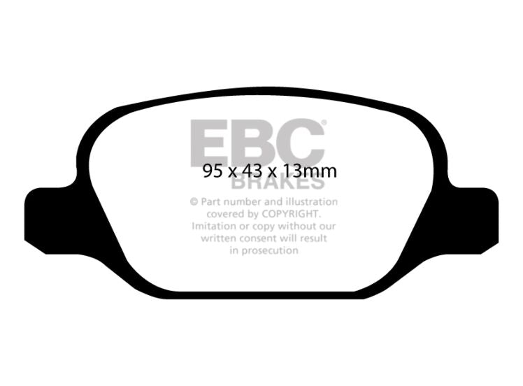 Abarth 500/595/695 - EBC Yellowstuff achterzijde