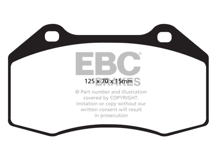 Abarth 500/595/695 - EBC Yellowstuff voorzijde Brembo-305