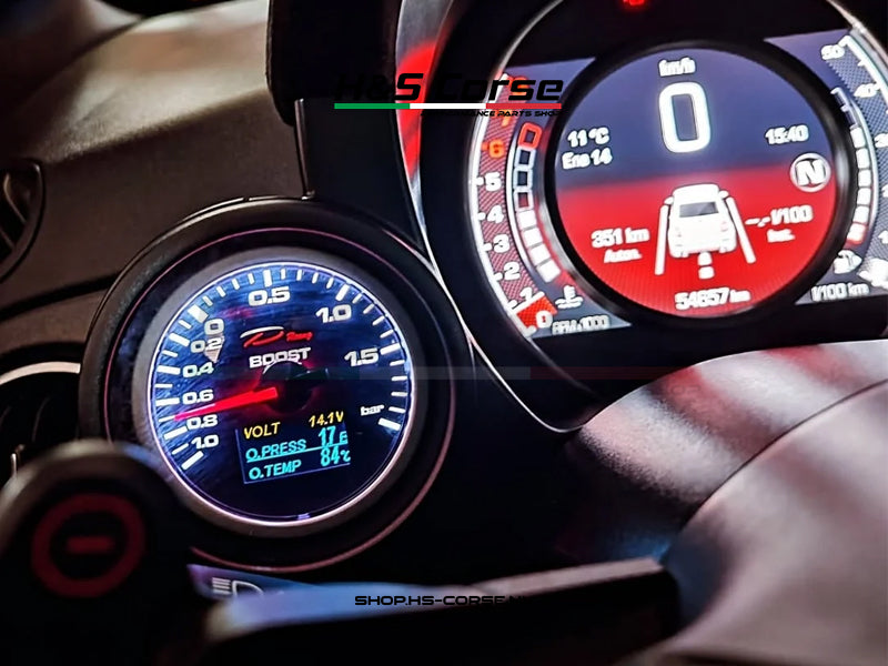 Abarth 500/595/695 - Depo Meter 4 in 1 - Turbo Pressure Black