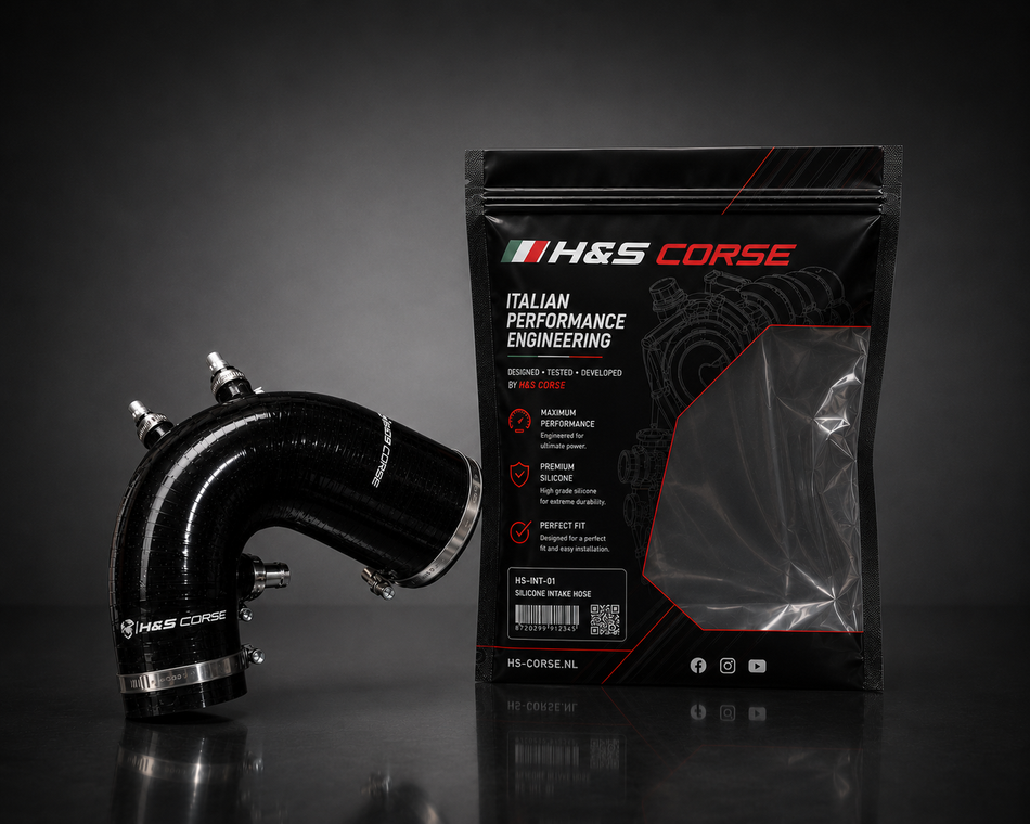 Abarth 500/595/695 - H&S Corse Inlaat slang Zwart IHI/GT1446/TD04