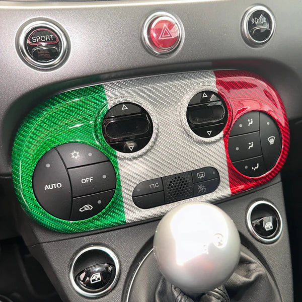 Abarth 500/595/695 - Carbon "Italy" Climate control cover