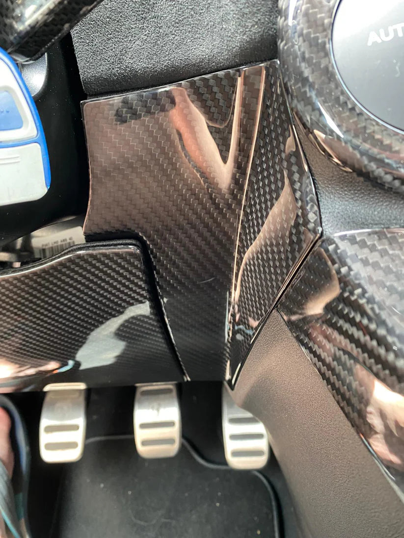 Abarth 500/595/695 - 3-delig carbon kit onder stuurkolom