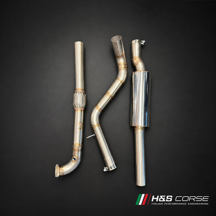Abarth 500/595/695 - RVS Tussenbuis met middendemper 63,5mm of 63,5mm naar origineel