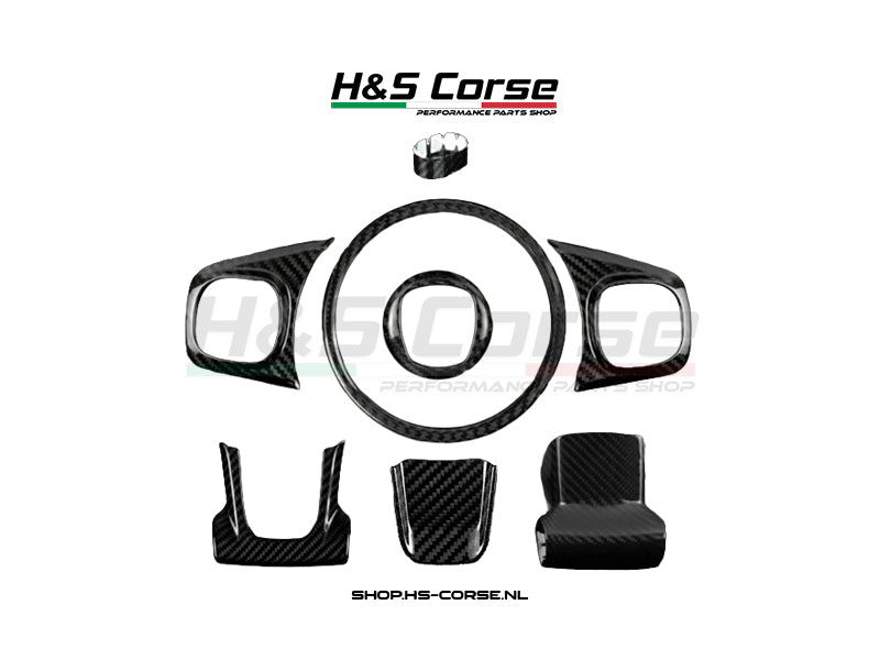 Abarth 500/595/695 - Stuurwiel cover kit compleet
