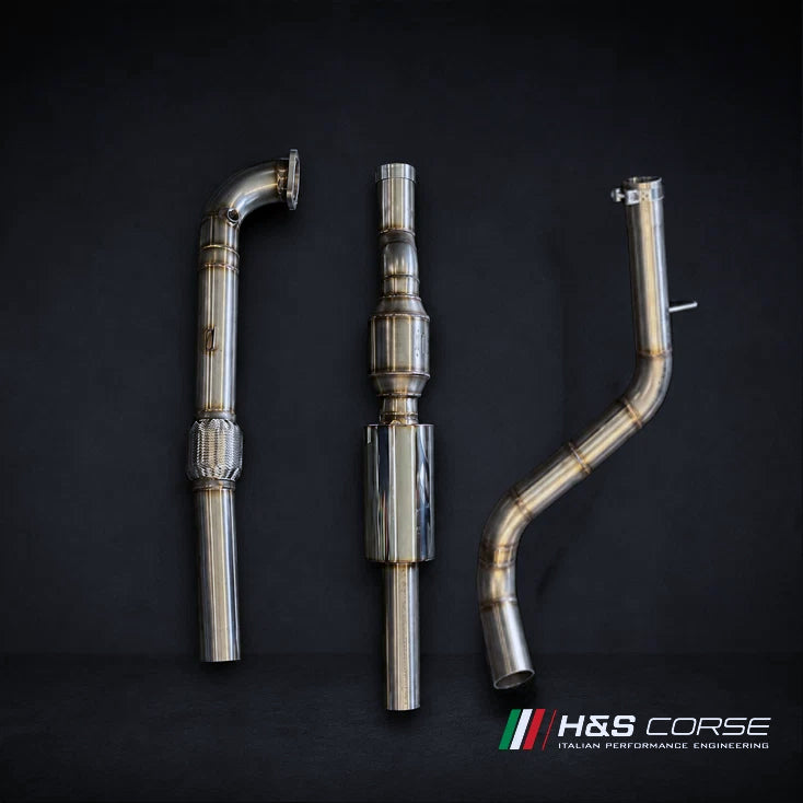 Abarth 500/595/695 - 63,5mm Tussenbuis incl. 200cell sportkat + tussendemper