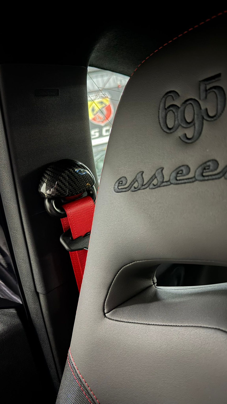 Abarth 500/595/695 - 100% full carbon gordel kap