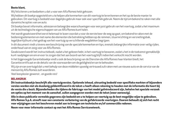 Alfa Giulia 2016-2020 instructieboekje