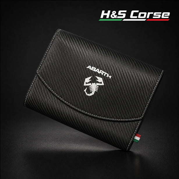 Abarth documenten map Carbon look
