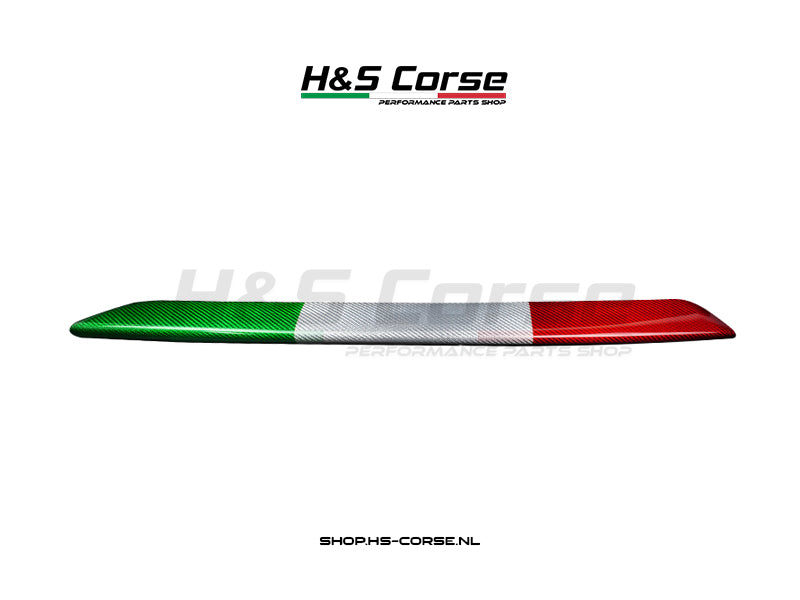 Abarth 500/595/695 - Carbon front lip cover Italiaanse vlag
