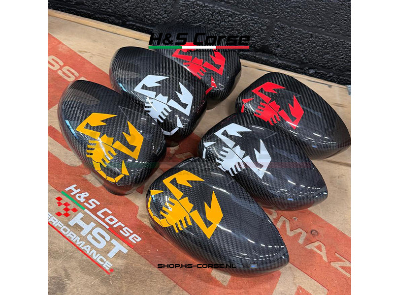 Abarth 500/595/695 - Carbon zijspiegel covers Scorpion