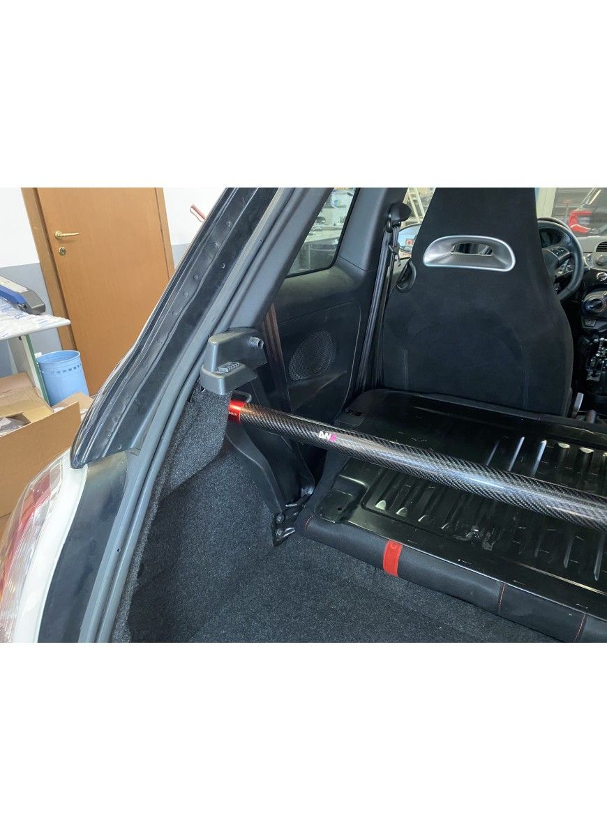 DNA Racing Four-seater Carbon Rear Strut Bar No Tie Rods Kit - Abarth ...