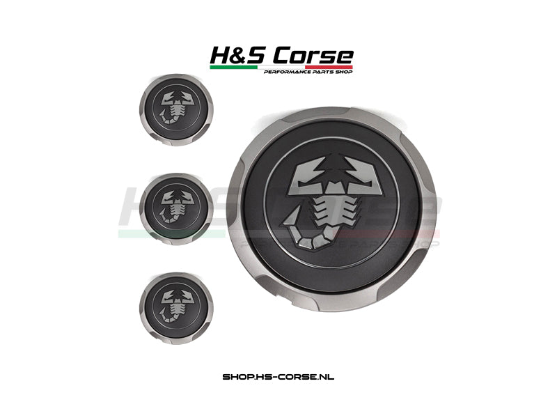 Abarth 500/595/695 - Velg dop / kap zwart Origineel