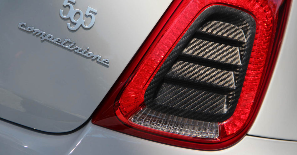 Abarth 500/595/695 - 100% full carbon achterlicht covers