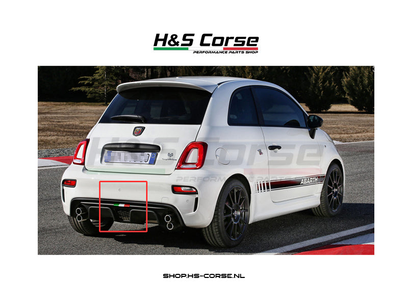 Abarth 500/595/695 - 100% full carbon achter bumper lip cover klein