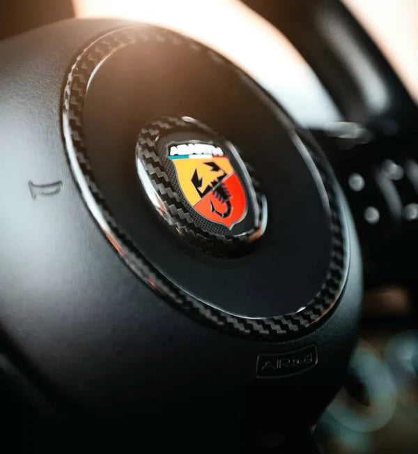 Abarth 500/595/695 - Stuurwiel Airbag cover set carbon