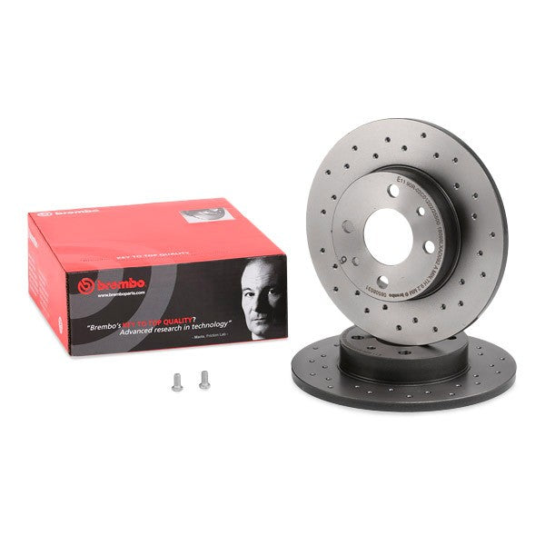 Brembo Geperforeerde schijven achterzijde 240mm - Abarth 500/595/695